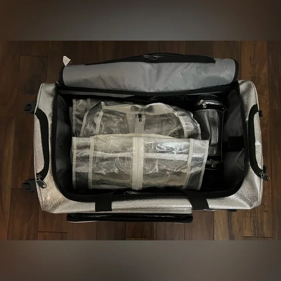 Glam'r Gear Mobile Changing Station™ Dance Duffel Bag with Built-In uHide® Rack. - Picture 8 of 11